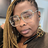 Susan Glamorous Leoaprd Clear Glasses Frame Rectangle Frames Southood 