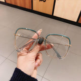 Susan Glamorous Leoaprd Clear Glasses Frame Rectangle Frames Southood 