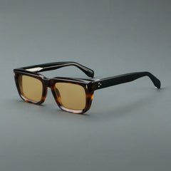 Sutton Retro Acetate Sunglasses Sunglasses Southood Leopard Black 