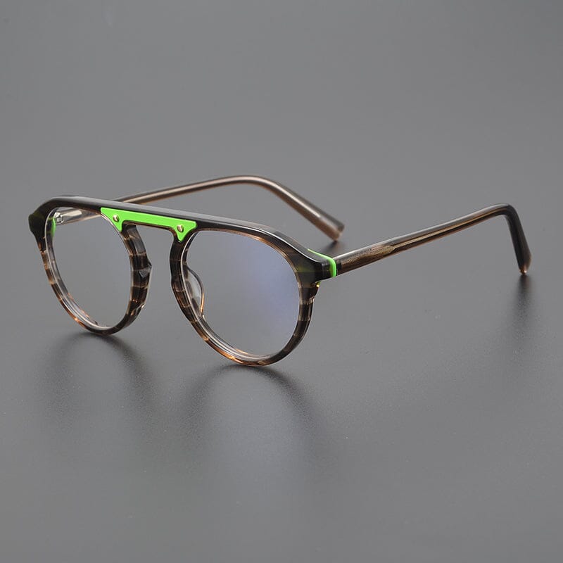 Swayn Retro Aviator Glasses Frame Geometric Frames Southood Brown 