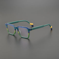 Sylvan Acetate Rectangle Glasses Frame Rectangle Frames Southood Matte Blue 