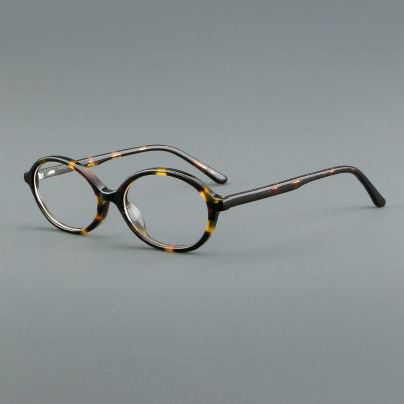 Ta Retro Acetate Glasses Frame Oval Frames Southood Leopard 