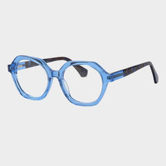 Taijuan Vintage Acetate Glasses Frame Geometric Frames Southood Clear Blue 