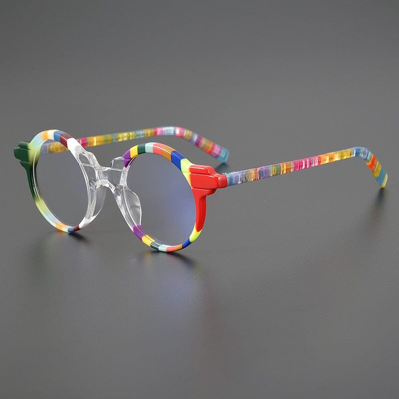 Talon Acetate Round Eyeglasses Frames Round Frames Southood Muticolor 