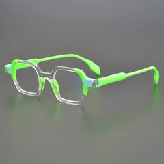 Tankard Acetate Glasses Frame Rectangle Frames Southood Clear green 