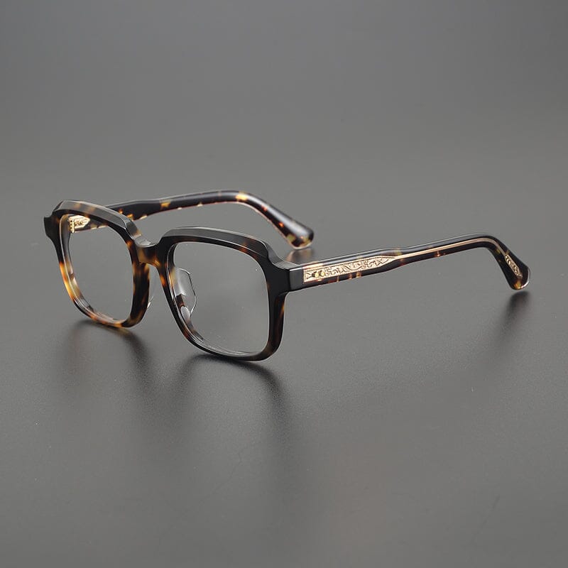 Tansy Vintage Square Acetate Glasses Frame Rectangle Frames Southood Leopard 