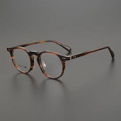 Tarran Round Acetate Glasses Frame Round Frames Southood Leopard 
