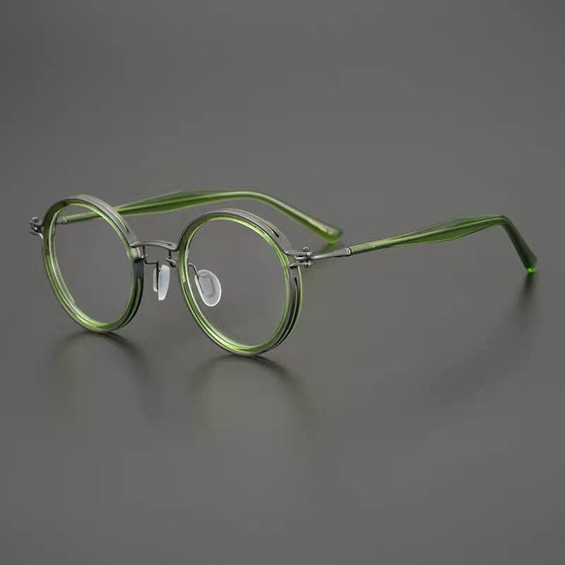 Tate Vintage Round Acetate Glasses Frame Round Frames Southood Green 