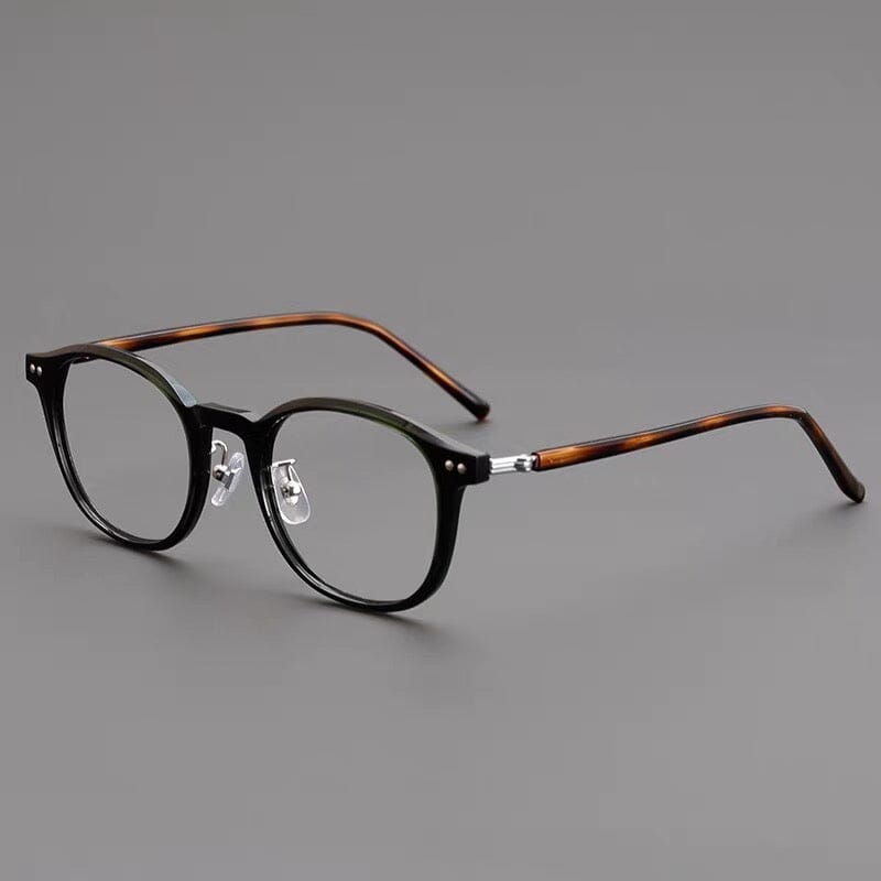 Taylor TR90 Vintage Eyeglass Frame Oval Frames Southood Black Leopard 