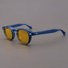 Ted Acetate Glasses Frame With sunglasses Clips Sunglasses Southood Blue Yellow 