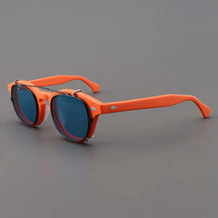 Ted Acetate Glasses Frame With sunglasses Clips Sunglasses Southood Orange Blue 