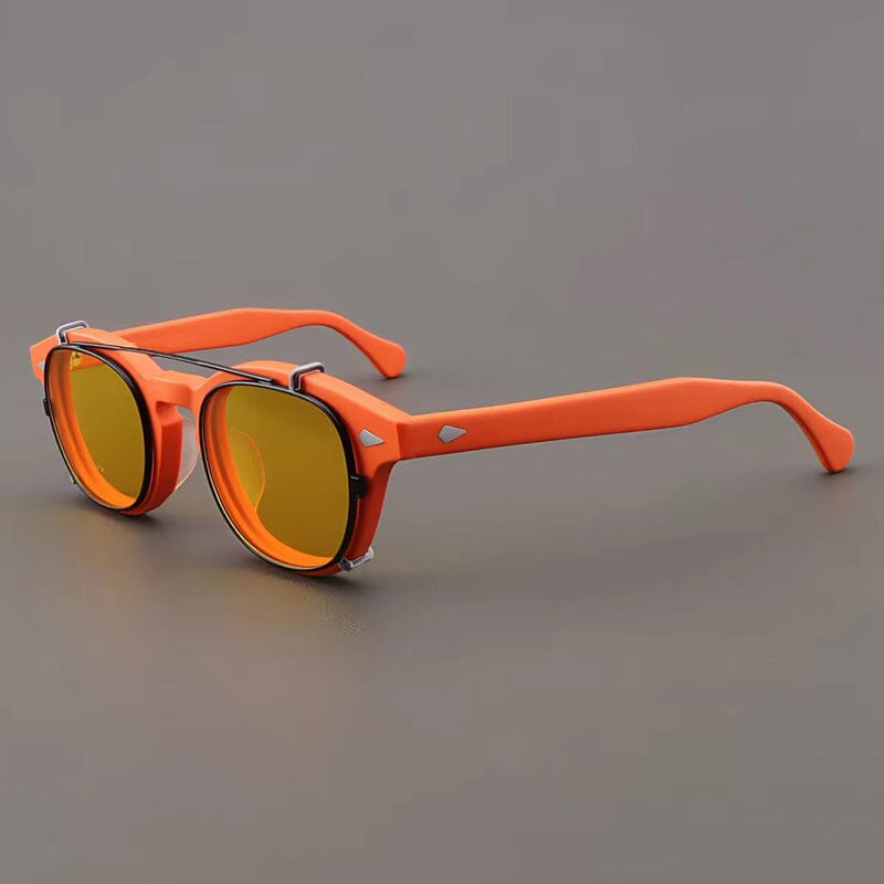 Ted Acetate Glasses Frame With sunglasses Clips Sunglasses Southood Orange Yellow 