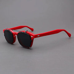 Ted Acetate Glasses Frame With sunglasses Clips Sunglasses Southood Red Black 