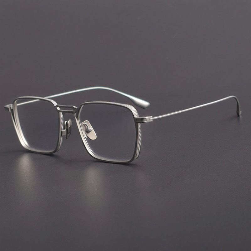 Temelie Titanium Handmade Glasses Frame Rectangle Frames Southood Silver 