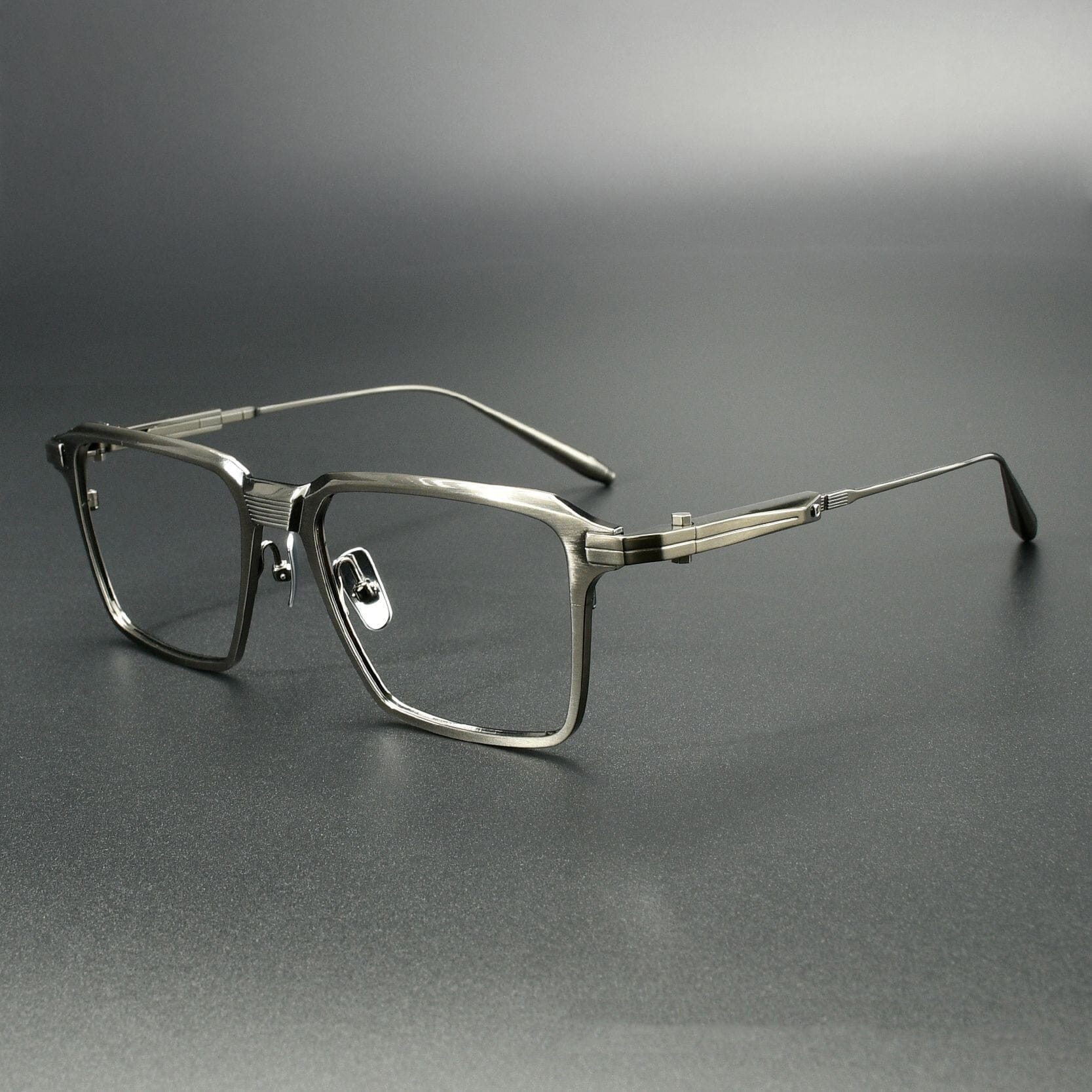 Thomas Vintage Titanium Glasses Frame Rectangle Frames Southood Gun 
