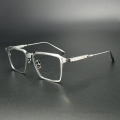 Thomas Vintage Titanium Glasses Frame Rectangle Frames Southood Silver 