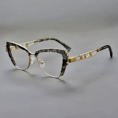 Tide Retro Cat Eye Glasses Frame Cat Eye Frames Southood Black Color 