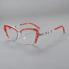 Tide Retro Cat Eye Glasses Frame Cat Eye Frames Southood Red 