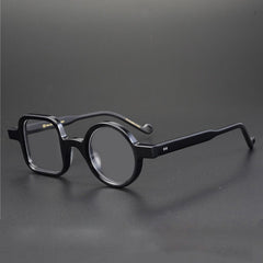 Timo Premium Series Retro Handmade Glasses Frame Geometric Frames Southood Black 