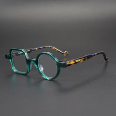 Timo Premium Series Retro Handmade Glasses Frame Geometric Frames Southood Green 