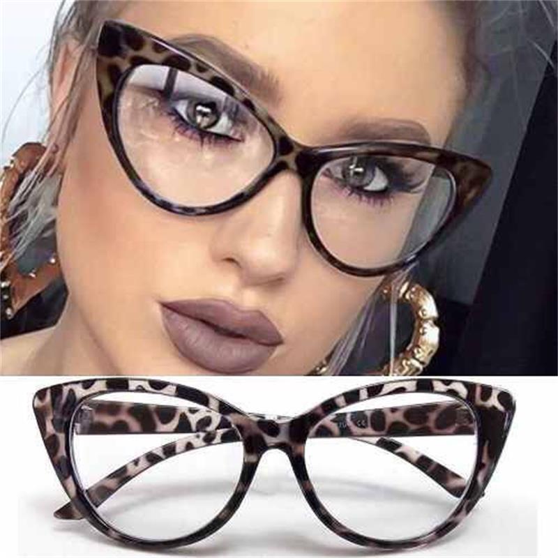  FEISEDY Oversized Cat Eye Glasses Frame Blue Light Blocking Eyewear  for Women B2589 : Health & Household