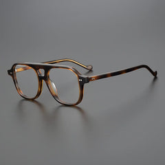 Tirell Retro Aviator Glasses Frame Geometric Frames Southood Light Leopard 