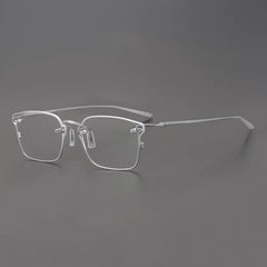 Titan Business Titanium Glasses Frame Rectangle Frames Southood Silver 