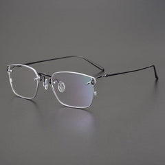Titan Business Titanium Glasses Frame Rectangle Frames Southood Silver Black 