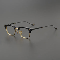 Tod Titanium Business Glasses Frame Rectangle Frames Southood Black Gold 