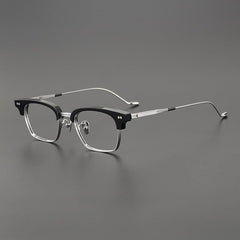 Tod Titanium Business Glasses Frame Rectangle Frames Southood Black Silver 