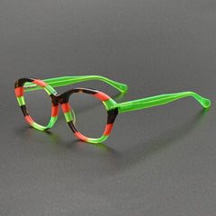 Tori Retro Cat Eye Glasses Frame Cat Eye Frames Southood Green Leopard 