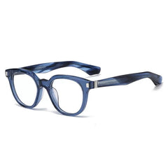 Torke Retro Acetate Glasses Frame Rectangle Frames Southood Blue Silver 