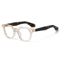 Torke Retro Acetate Glasses Frame Rectangle Frames Southood Champagne Gold 