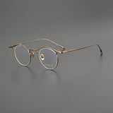 Toyo Vintage Personalized Titanium Eyeglasses Frame Round Frames Southood Bronze 