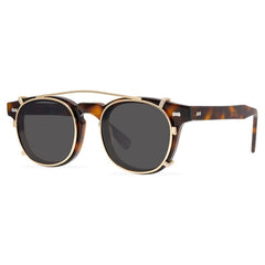 Trace Acetate Glasses Frame With sunglasses Clips Round Frames Southood Tortoise 