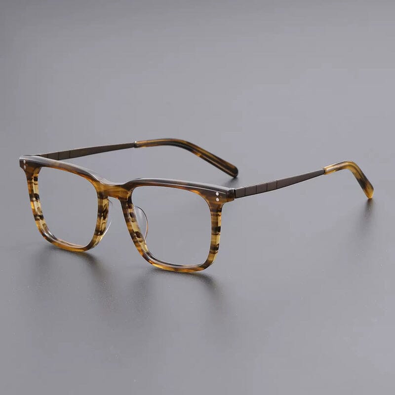 Trout Retro Titanium Glasses Frame Rectangle Frames Southood Tea Stripe 