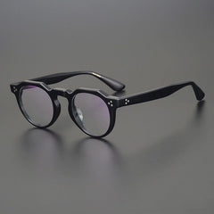 Tryp Vintage Acetate Glasses Frame Round Frames Southood Black 
