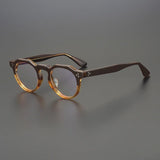 Tryp Vintage Acetate Glasses Frame Round Frames Southood Brown Stripe 