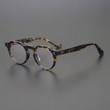 Tryp Vintage Acetate Glasses Frame Round Frames Southood Green Leopard 