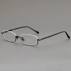 Tutt Retro Semi Titanium Glasses Frame Rectangle Frames Southood Black 