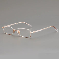 Tutt Retro Semi Titanium Glasses Frame Rectangle Frames Southood Gold 