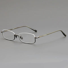 Tutt Retro Semi Titanium Glasses Frame Rectangle Frames Southood Gray Green 