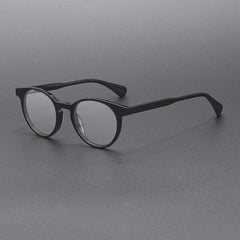 Unai Vintage Acetate Glasses Frame Oval Frames Southood Black 