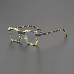 Uni Vintage Square Acetate Glasses Frame Rectangle Frames Southood Yellow Green 