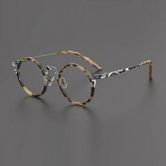 Urs Acetate Glasses Frame Round Frames Southood Leopard 