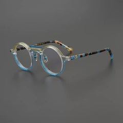 Van Vintage Round Acetate Optical Glasses Frame Round Frames Southood Blue-gold 