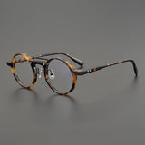 Van Vintage Round Acetate Optical Glasses Frame Round Frames Southood New-leopard 