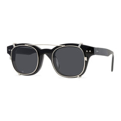 Vayle Acetate Glasses Frame With sunglasses Clips Cat Eye Frames Southood Black Black 
