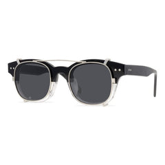 Vayle Acetate Glasses Frame With sunglasses Clips Cat Eye Frames Southood Black clear 