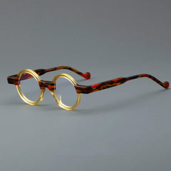 Veda Vintage Round Acetate Glasses Frame Round Frames Southood Yellow 